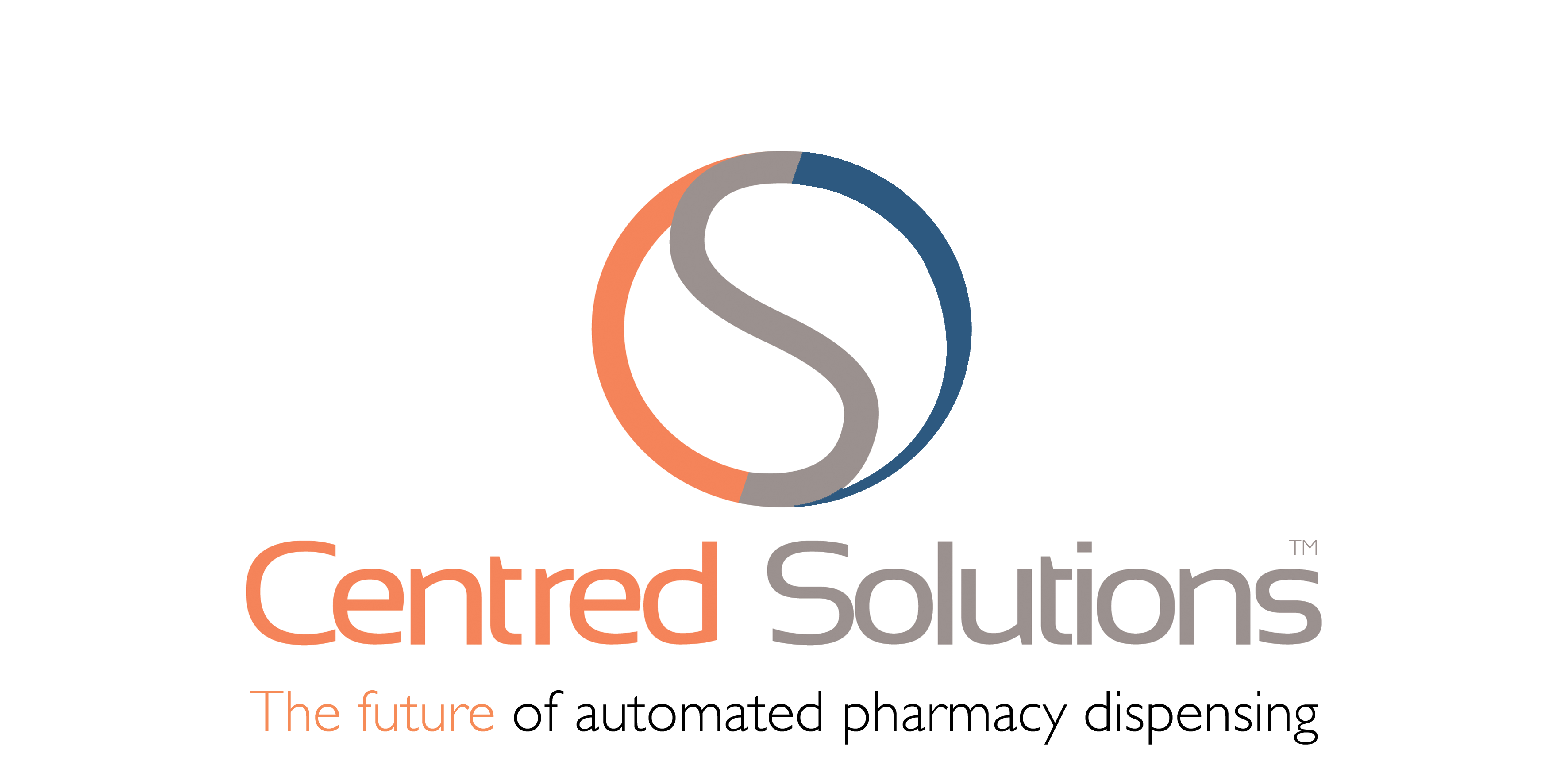 Centred Solutions logo plus black descriptor
